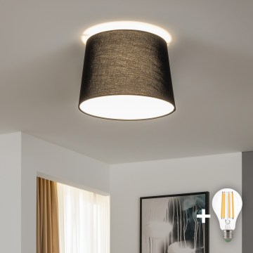 Brilagi - LED Prisadený luster CERIA 1xE27/40W/230V priemer 30 cm čierna