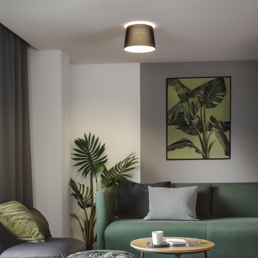 Brilagi - LED Prisadený luster CERIA 1xE27/40W/230V priemer 30 cm čierna