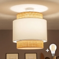Brilagi - LED prisadený luster CERIA 1xE27/60W/230V pr. 40 cm béžová/biela