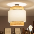Brilagi - LED Prisadený luster CERIA 1xE27/60W/230V pr. 40 cm čierna/béžová/biela