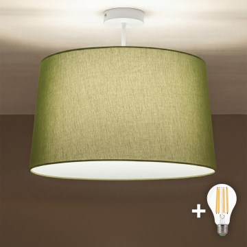 Brilagi - LED Prisadený luster CERIA 1xE27/60W/230V pr. 45 cm biela/zelená