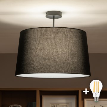 Brilagi - LED prisadený luster CERIA 1xE27/60W/230V pr. 45 cm čierny