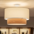 Brilagi - LED prisadený luster CERIA 1xE27/60W/230V pr. 50 cm biela/béžová