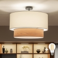 Brilagi - LED prisadený luster CERIA 1xE27/60W/230V pr. 50 cm čierna/biela/béžová
