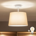 Brilagi - LED prisadený luster CERIA 1xE27/60W/230V priemer 30 cm biela/béžová