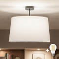 Brilagi - LED Prisadený luster CERIA 1xE27/60W/230V priemer 45 cm čierna/biela