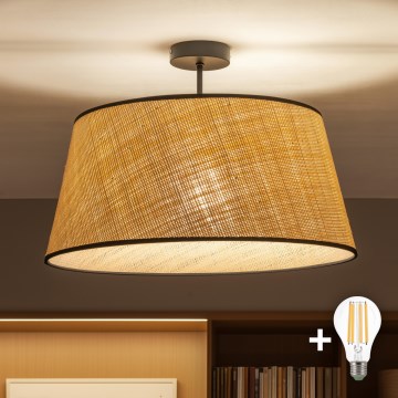 Brilagi - LED prisadený luster CERIA 1xE27/60W/230V priemer 50 cm čierna/béžová