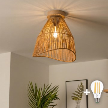 Brilagi - LED Prisadený luster CERIA BOHO 1xE27/40W/230V pr. 30 cm hnedá/dub