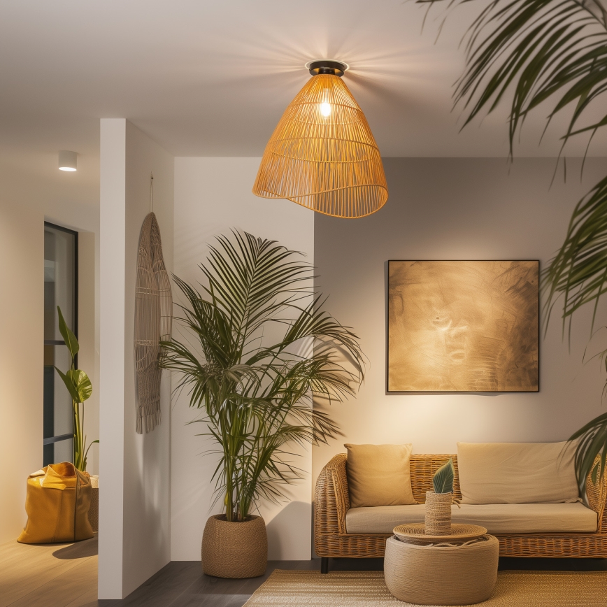 Brilagi - LED prisadený luster CERIA BOHO 1xE27/40W/230V pr. 50 cm hnedá