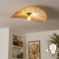 BRILAGI - LED prisadený luster CERIA BOHO 1xE27/40W/230V pr. 60 cm rafia/dub
