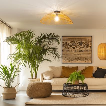 Brilagi - LED Prisadený luster CERIA BOHO 1xE27/40W/230V pr. 70 cm hnedá