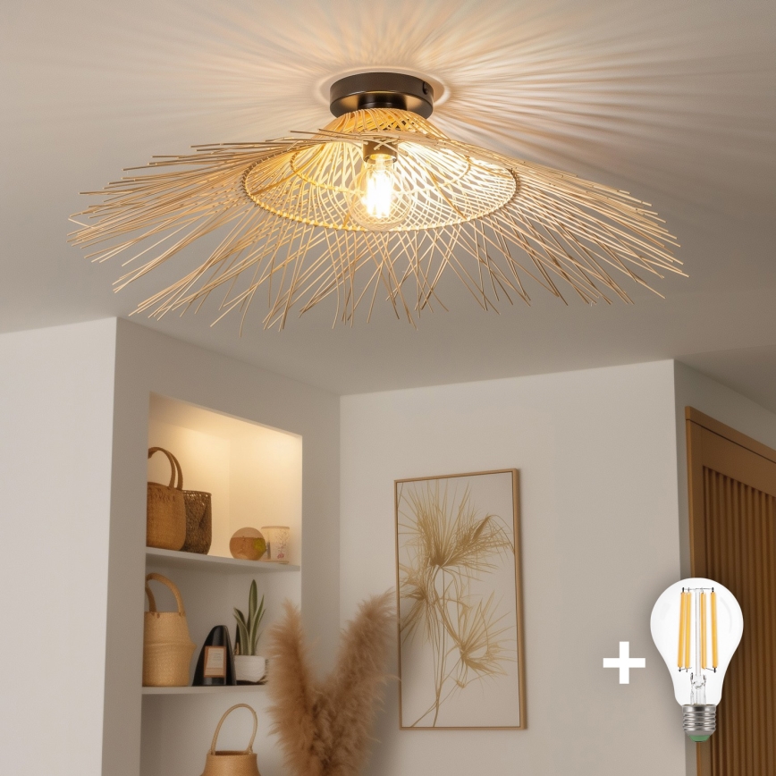 Brilagi - LED prisadený luster CERIA BOHO 1xE27/40W/230V priemer 100 cm bambus