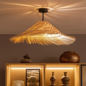 Brilagi - LED prisadený luster CERIA BOHO 1xE27/60W/230V pr. 70 cm čierna/béžová
