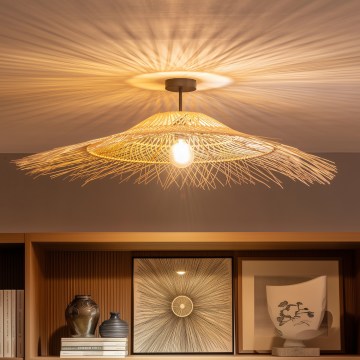 Brilagi - LED prisadený luster CERIA BOHO 1×E27/60W/230V, priemer 100 cm, čierna/béžová