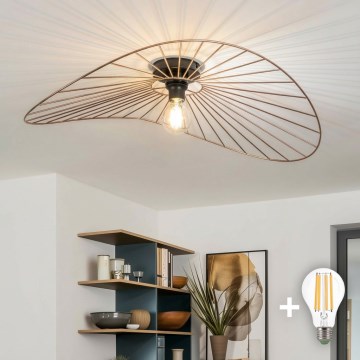Brilagi - LED Prisadený luster CERIA WIRE 1xE27/40W/230V 60x80 cm bronz