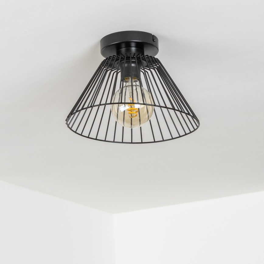 Brilagi - LED prisadený luster CERIA WIRE 1xE27/40W/230V pr. 21 cm čierny