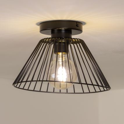 Brilagi - LED prisadený luster CERIA WIRE 1xE27/40W/230V pr. 21 cm čierny