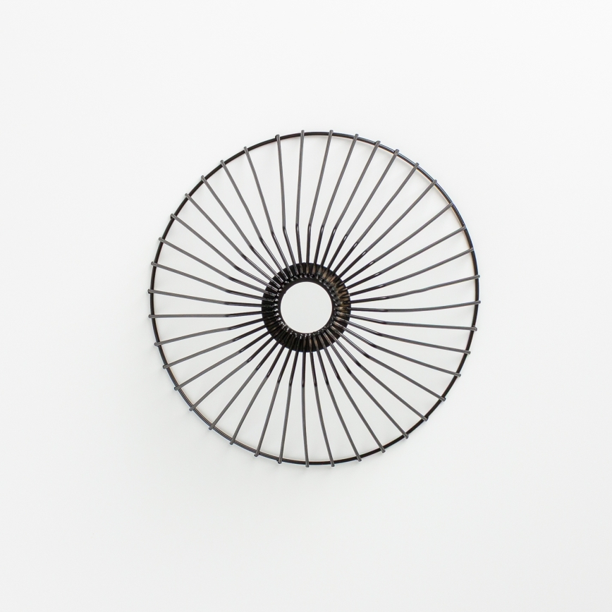 Brilagi - LED prisadený luster CERIA WIRE 1xE27/40W/230V pr. 30 cm čierna/dub