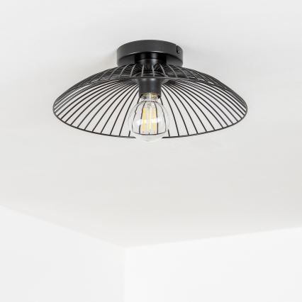 Brilagi - LED prisadený luster CERIA WIRE 1xE27/40W/230V pr. 38 cm čierna