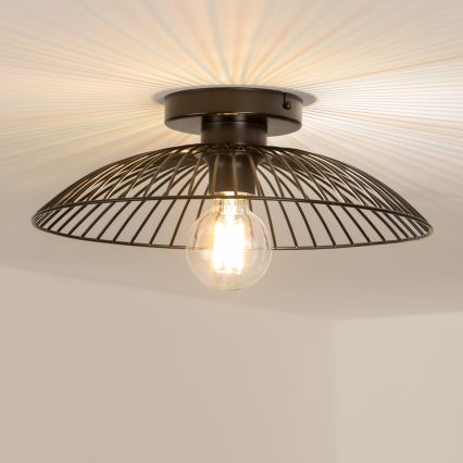 Brilagi - LED prisadený luster CERIA WIRE 1xE27/40W/230V pr. 38 cm čierna