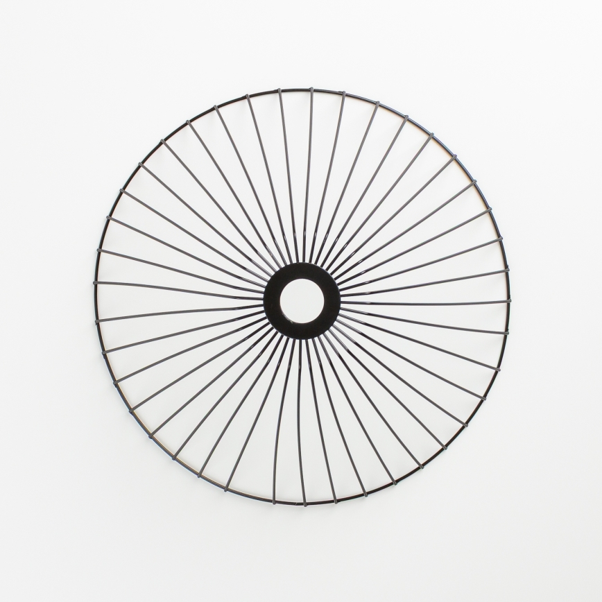 Brilagi - LED Prisadený luster CERIA WIRE 1xE27/40W/230V pr. 45 cm čierna/dub