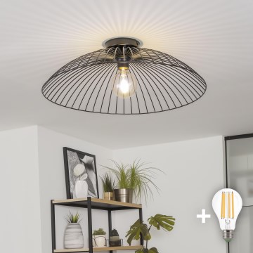 Brilagi - LED prisadený luster CERIA WIRE 1xE27/40W/230V pr. 60 cm čierna