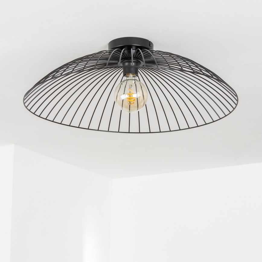 Brilagi - LED prisadený luster CERIA WIRE 1xE27/40W/230V pr. 60 cm čierna