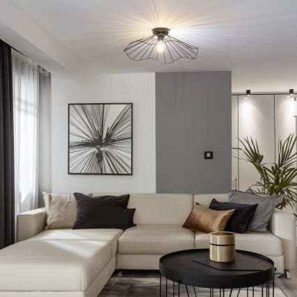 Brilagi - LED prisadený luster CERIA WIRE 1xE27/40W/230V pr. 60 cm čierny