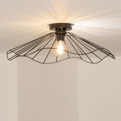 Brilagi - LED prisadený luster CERIA WIRE 1xE27/40W/230V pr. 60 cm čierny