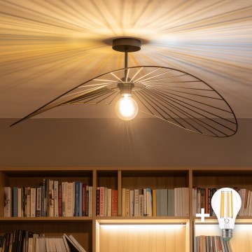 Brilagi - LED prisadený luster CERIA WIRE 1xE27/60W/230V 60x80 cm čierna/bronzová