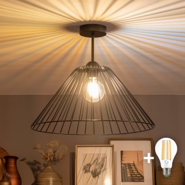 Brilagi - LED prisadený luster CERIA WIRE 1xE27/60W/230V, priemer 45 cm, čierny
