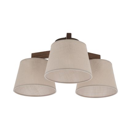 BRILAGI - LED Prisadený luster LATTE 3xE27/15W/230V borovica/béžová