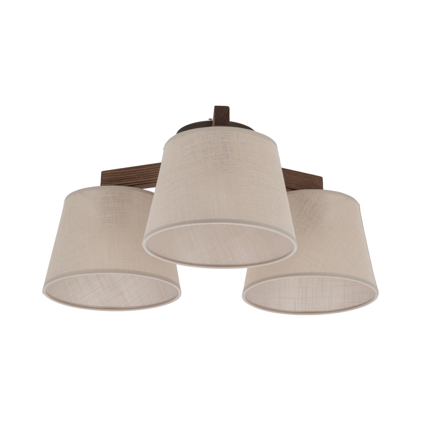 BRILAGI - LED Prisadený luster LATTE 3xE27/15W/230V borovica/béžová