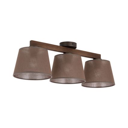 BRILAGI - LED Prisadený luster LATTE 3xE27/15W/230V borovica/hnedá