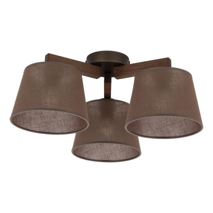 BRILAGI - LED Prisadený luster LATTE 3xE27/15W/230V borovica/hnedá