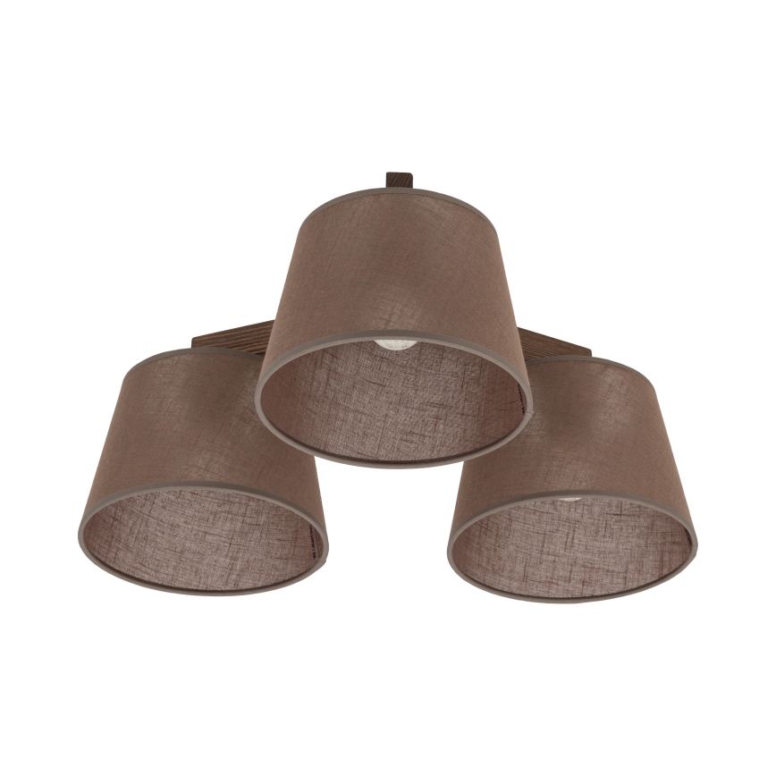 BRILAGI - LED Prisadený luster LATTE 3xE27/15W/230V borovica/hnedá