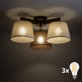 BRILAGI - LED Prisadený luster LATTE 3xE27/15W/230V borovica/mix