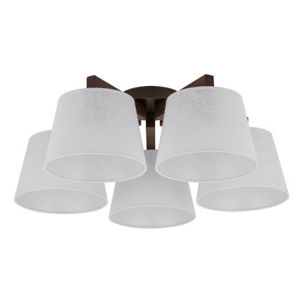 BRILAGI - LED Prisadený luster LATTE 5xE27/15W/230V borovica/biela
