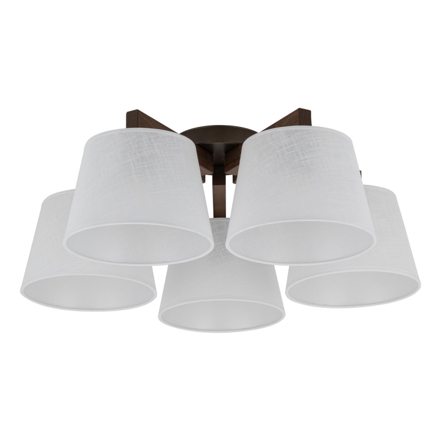 BRILAGI - LED Prisadený luster LATTE 5xE27/15W/230V borovica/biela