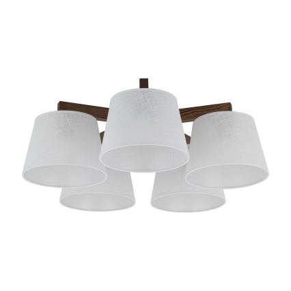 BRILAGI - LED Prisadený luster LATTE 5xE27/15W/230V borovica/biela