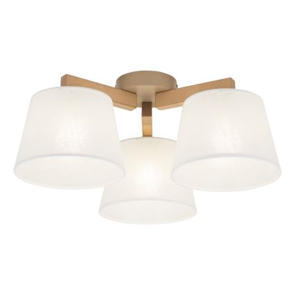 BRILAGI - LED Prisadený luster LATTE SABIA 3xE27/15W/230V borovica/biela