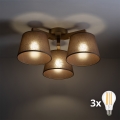 BRILAGI - LED Prisadený luster LATTE SABIA 3xE27/15W/230V borovica/hnedá