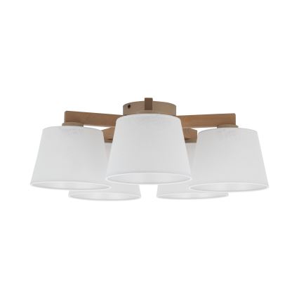 BRILAGI - LED Prisadený luster LATTE SABIA 5xE27/15W/230V borovica/biela