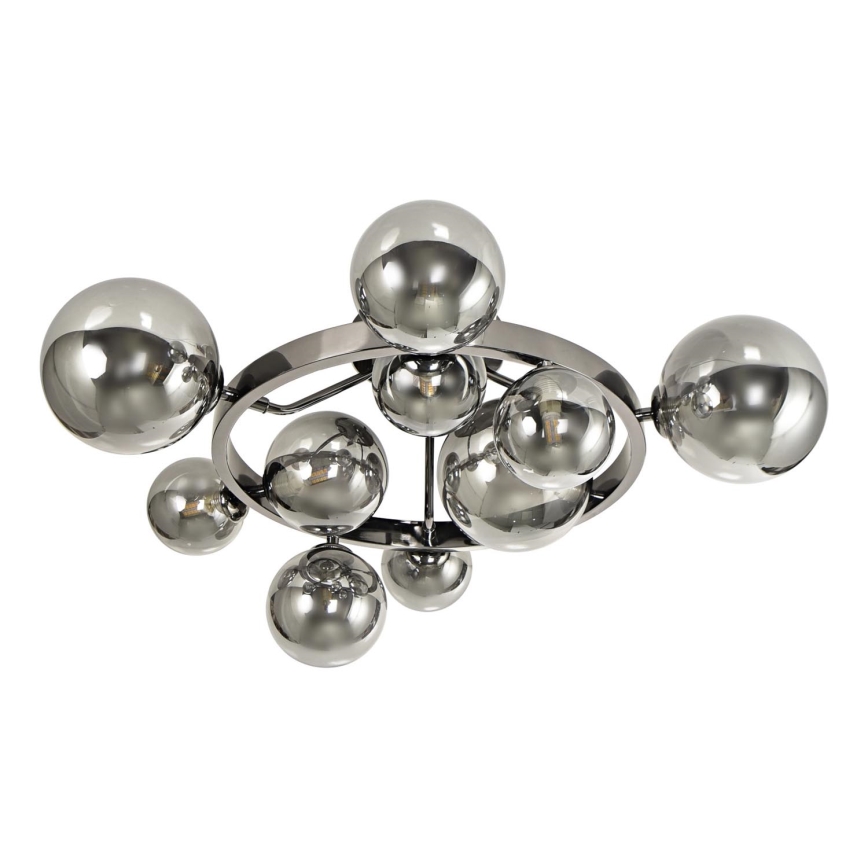 Brilagi - LED Prisadený luster MILLA 10xG9/3W/230V lesklý chróm/dymová
