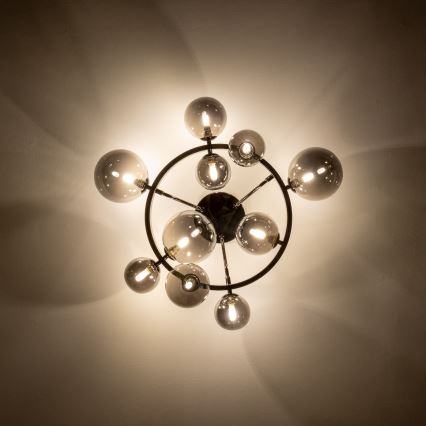 Brilagi - LED Prisadený luster MILLA 10xG9/3W/230V lesklý chróm/dymová