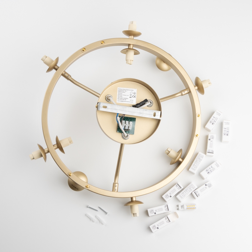 Brilagi - LED Prisadený luster MILLA 10xG9/3W/230V zlatá/biela