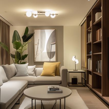 Brilagi - LED prisadený luster MILLA 4xG9/3W/230V čierny chróm/biela