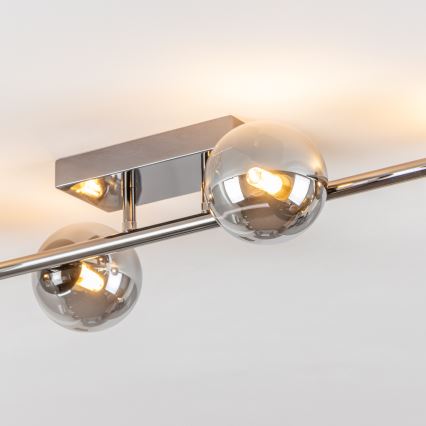 Brilagi - LED prisadený luster MILLA 4xG9/3W/230V čierny chróm/dymová