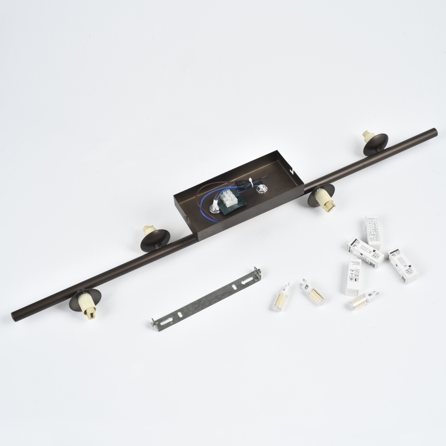 Brilagi - LED Prisadený luster MILLA 4xG9/3W/230V hnedá/dymová hnedá