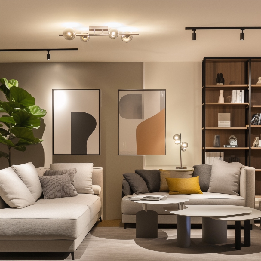 Brilagi - LED Prisadený luster MILLA 4xG9/3W/230V lesklý chróm/dymová